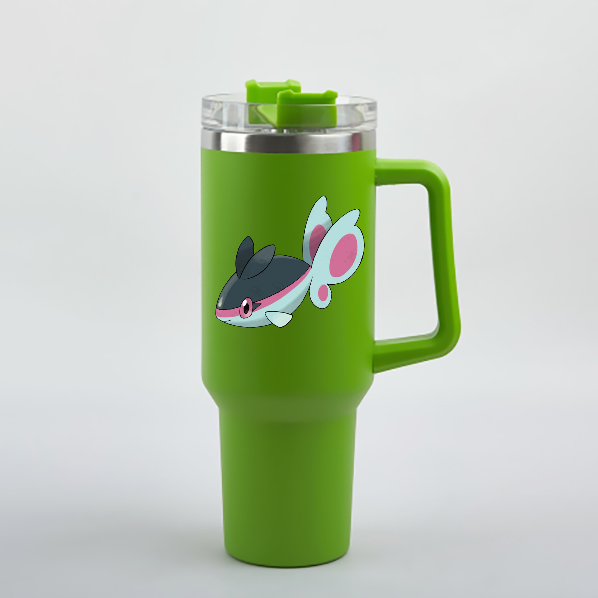 （画像用） ポケットモンスター Pokémon 1200mL車用タンブラー - クリスタルステッカー（プラスチックストロー付き）